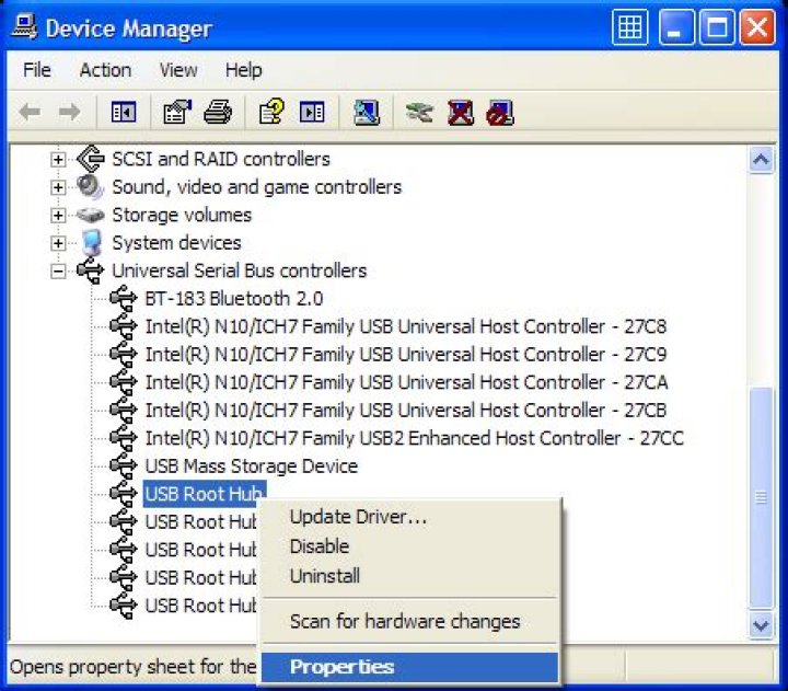 USB Root Hub software USB root hub usb mass storage has a driver problem