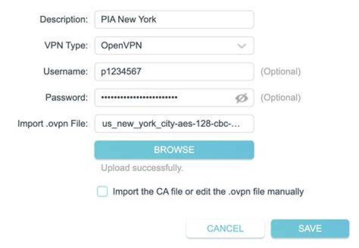 use PIA OpenVPN