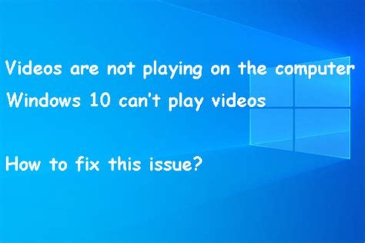 Videos not playing on Windows 10