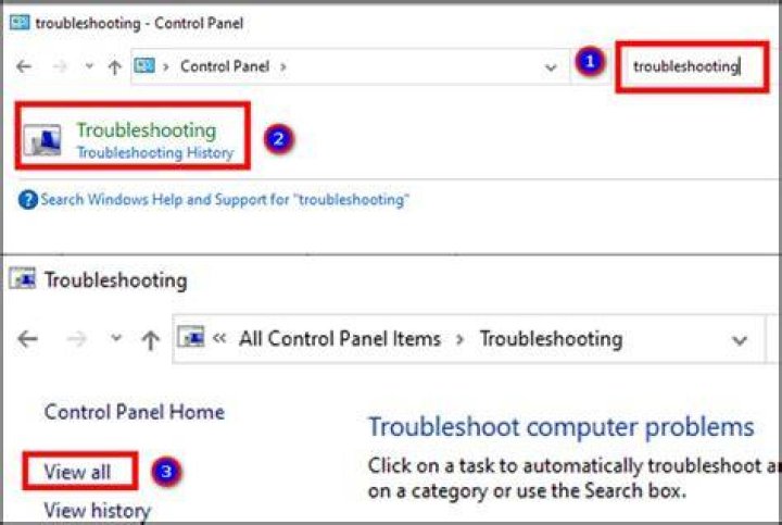 view all - troubleshooting