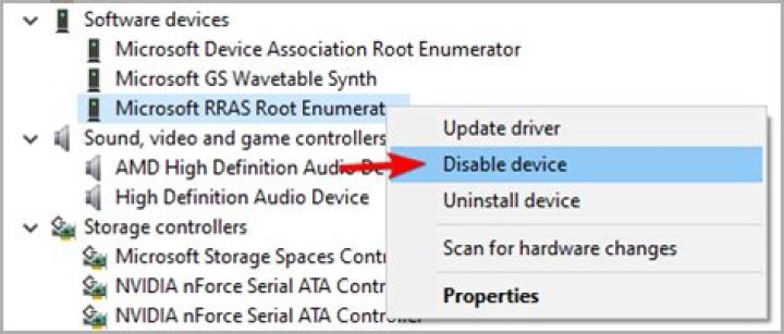 What is and how to disable Microsoft RRAS Root Enumerator