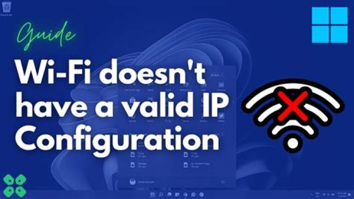 Wi-Fi doesn’t have a valid IP configuration Windows 11