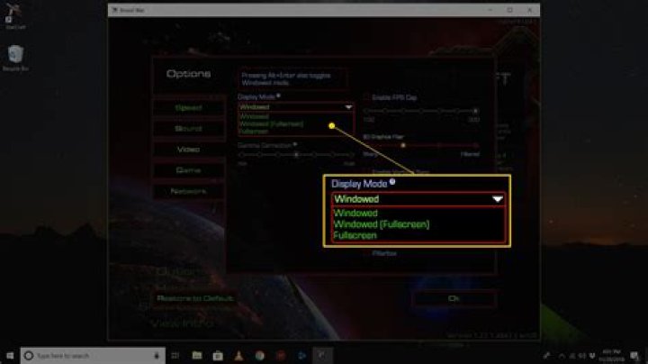 windowed mode