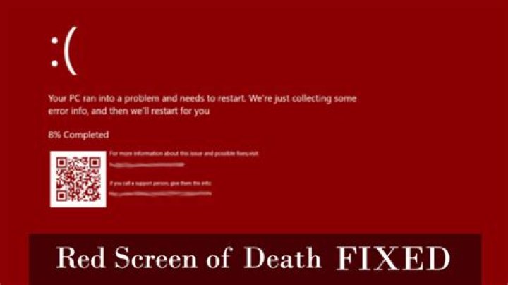 Windows 10 red screen startup