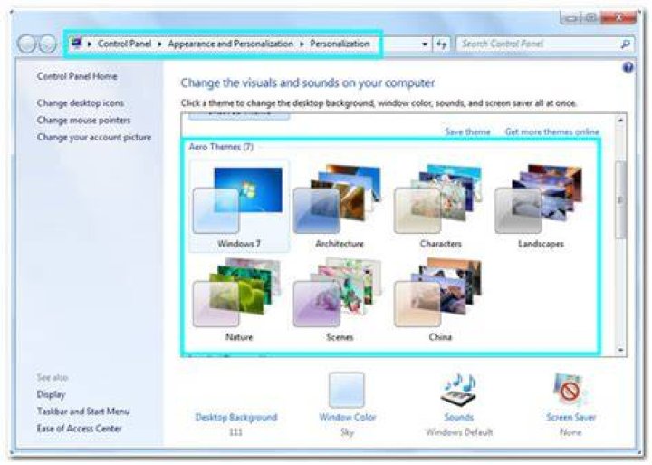 Windows 7 enable aero theme_transparency