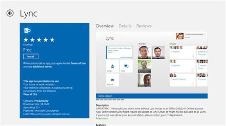windows 8 app lync