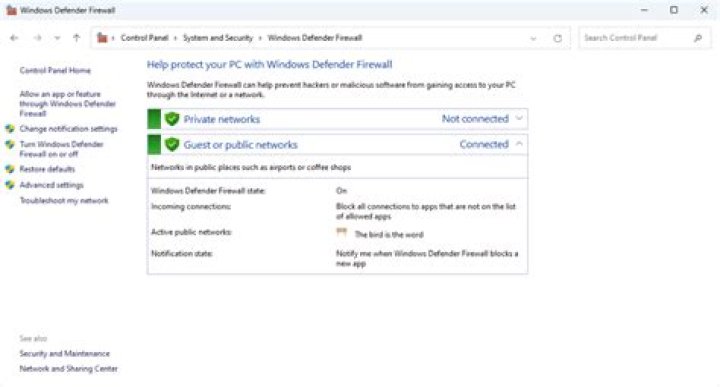 windows defender firewall control panel bs player cannot download codecs