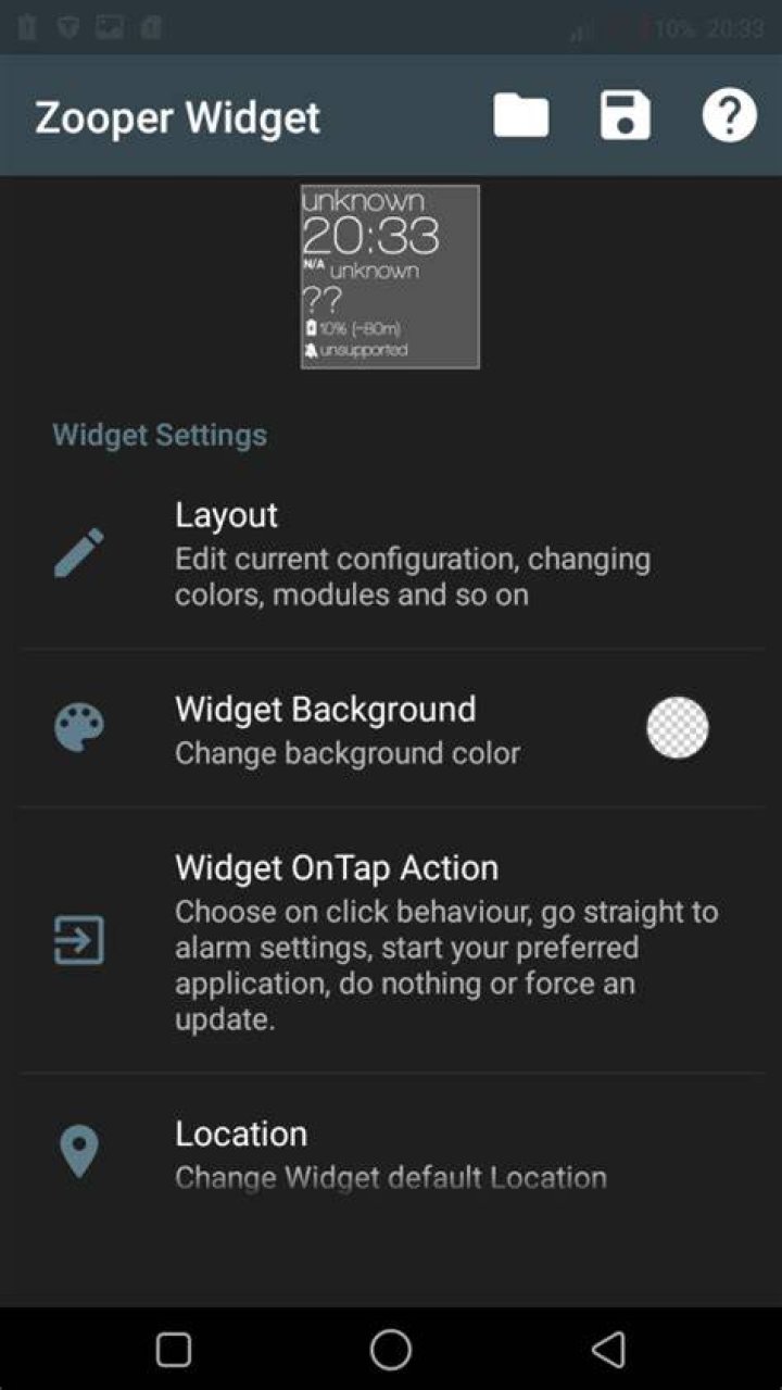 Zooper Widget Color
